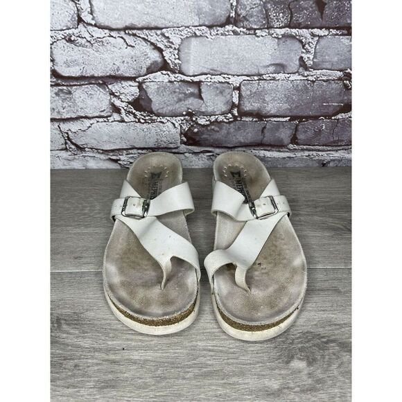 Mephisto Helen White Leather Casual Toe Post Strap Sandals Women Sz 39EU/8.5M US - Picture 14 of 16